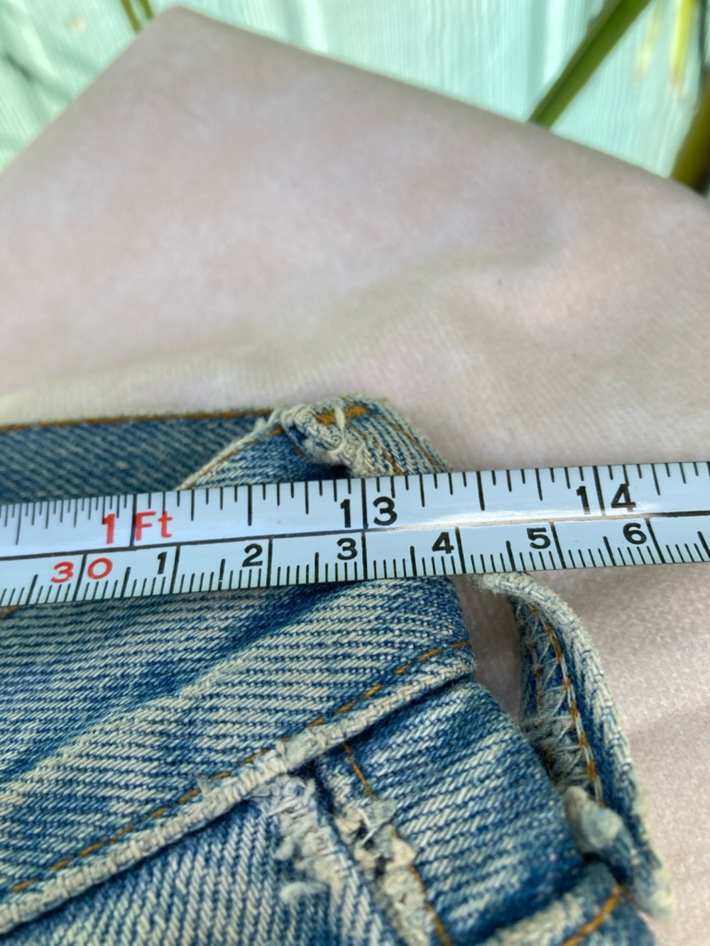 Levi's Light Wash Straight Leg Jeans with Multicolor Patchwork. Vintage 80’s - Picture 11 of 12
